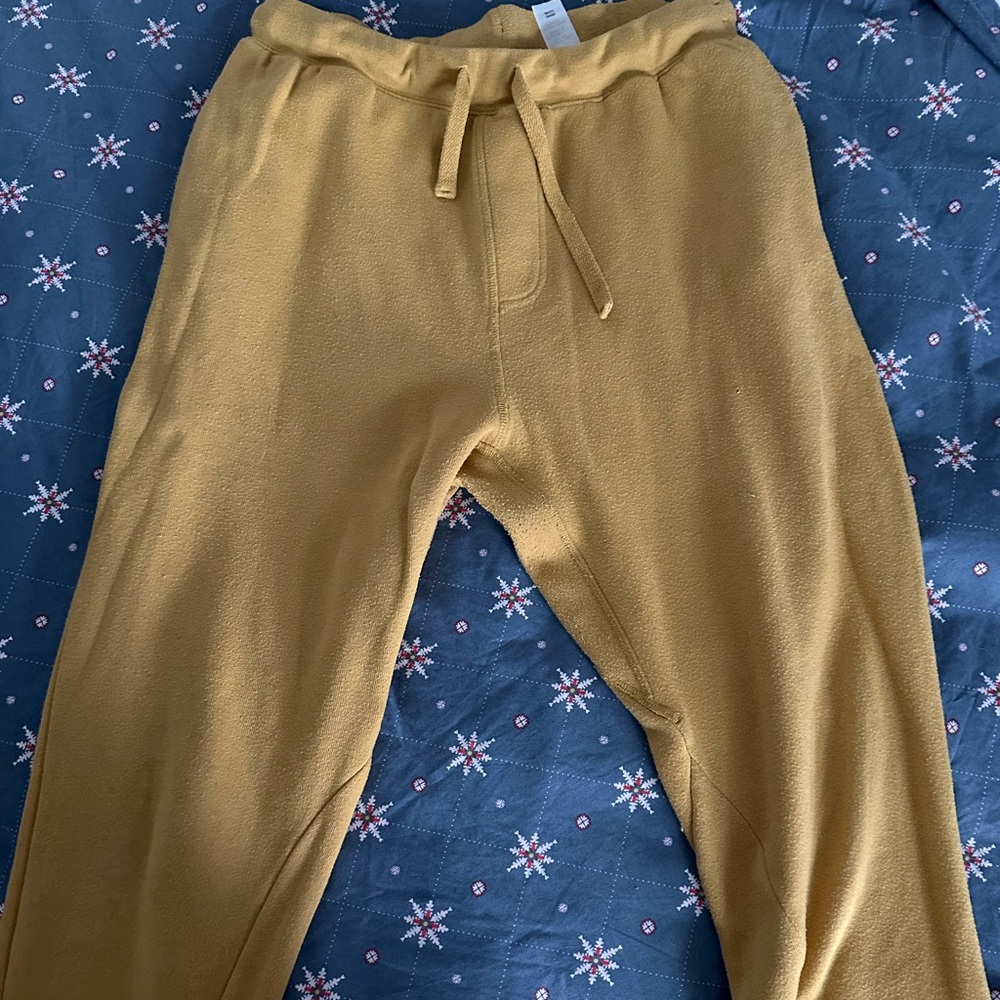 Alo Yoga Mustard Yellow Sweatpants UNISEX Size L